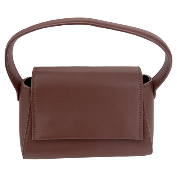 HOUSE OF WANT • We Are Chic Dark Brown Vegan Leather Crossbody Purse Bag Handbag - Picture 8 of 12